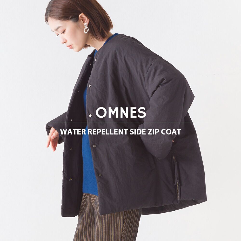 日本 OMNES - [撥水加工] 休閒百搭鋪棉外套-淺軍綠