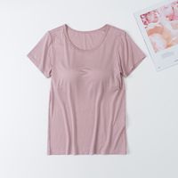 莫代爾柔軟涼感Bra T-淡粉色