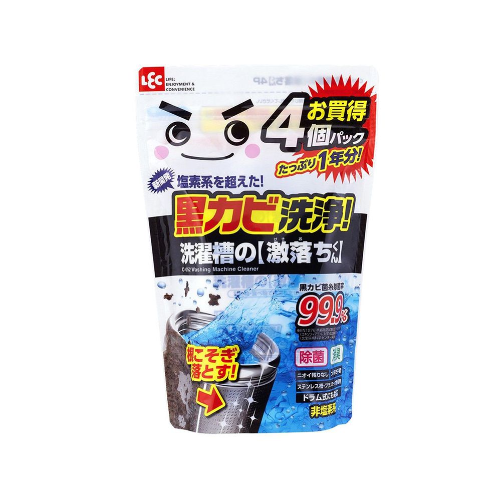 日本 LEC - 激落洗衣槽專用清潔劑-粉劑經濟組-80g x 4入