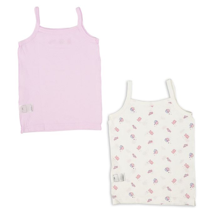 akachan honpo - 細肩帶背心2件組-網眼 糖果餅乾-紫色