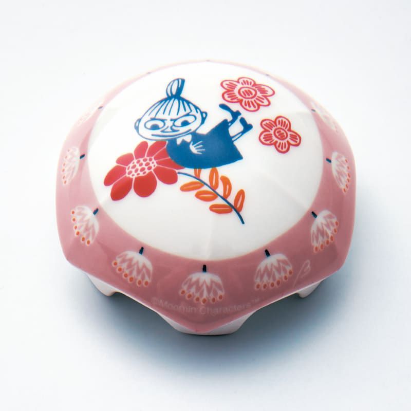 日本千趣會 - 日本製 [抗菌加工] 有田燒陶瓷排水孔蓋-嚕嚕咪與小不點 (6.5x2.7cm)