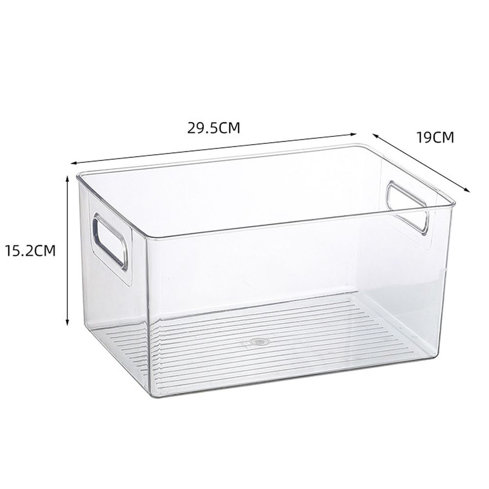有提把透明收納盒-中號 (29.5x19x15.2cm)