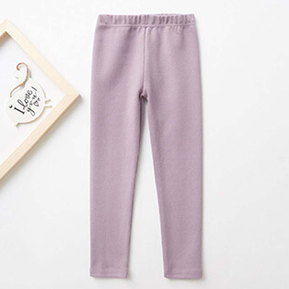 日本 TORIDORY - 舒適質感素色內搭褲-紫