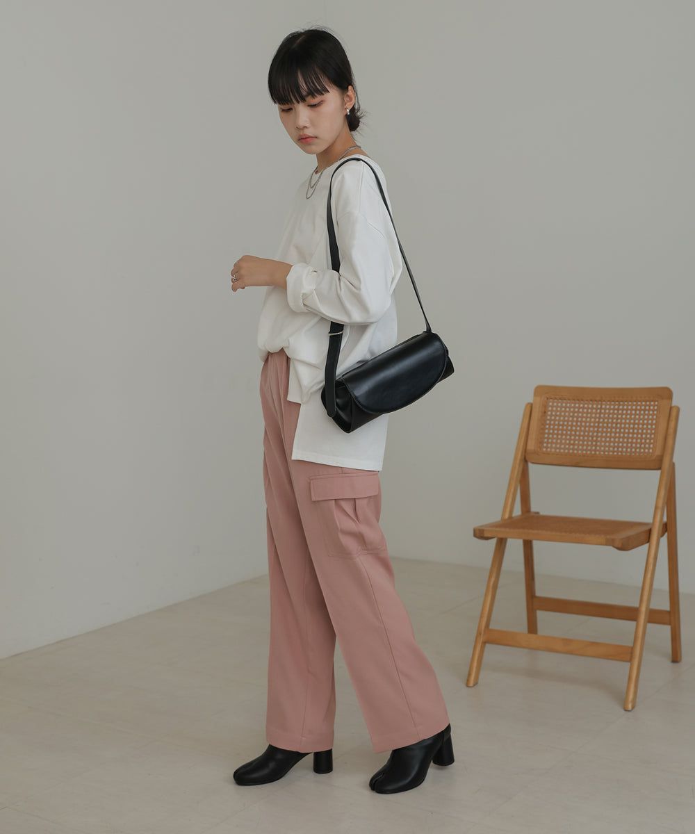 日本 Bab - 100%棉 寬鬆落肩印花長T-深灰