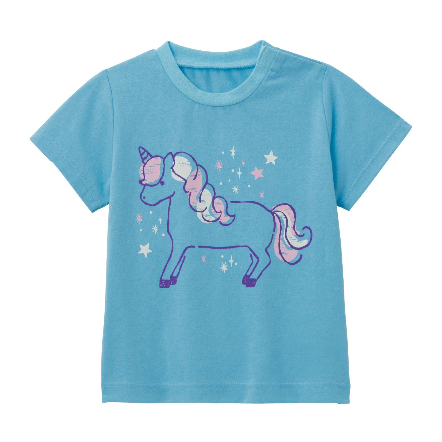 日本千趣會 - 天竺棉印花短T(小童)-花叢天鵝-白