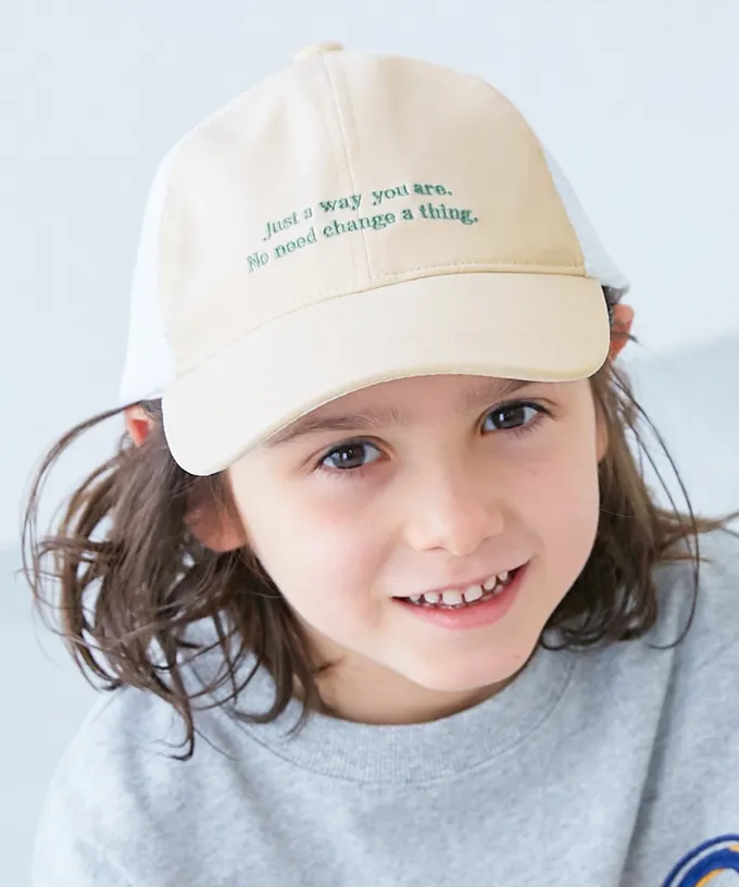 日本 devirock - 透氣網眼休閒卡車帽(可親子裝)-小花-紫羅蘭