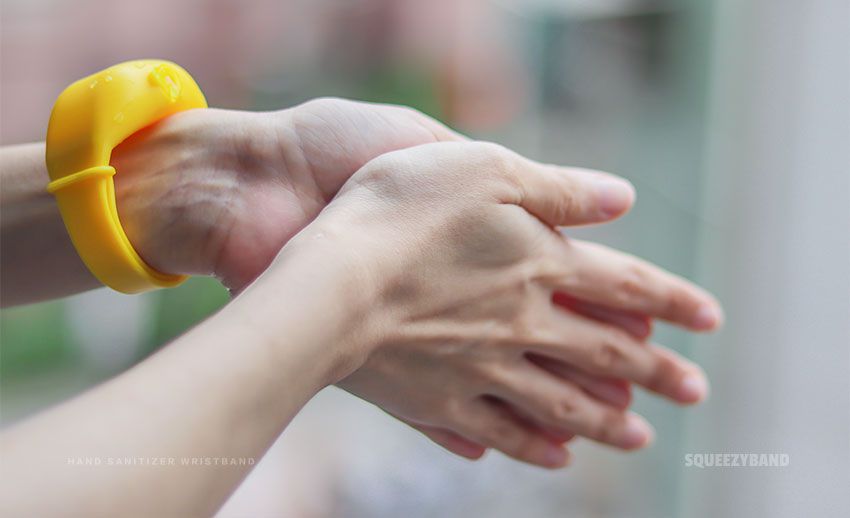 SqueezyBand - 蜘蛛人抗菌手環-兒童款-藍