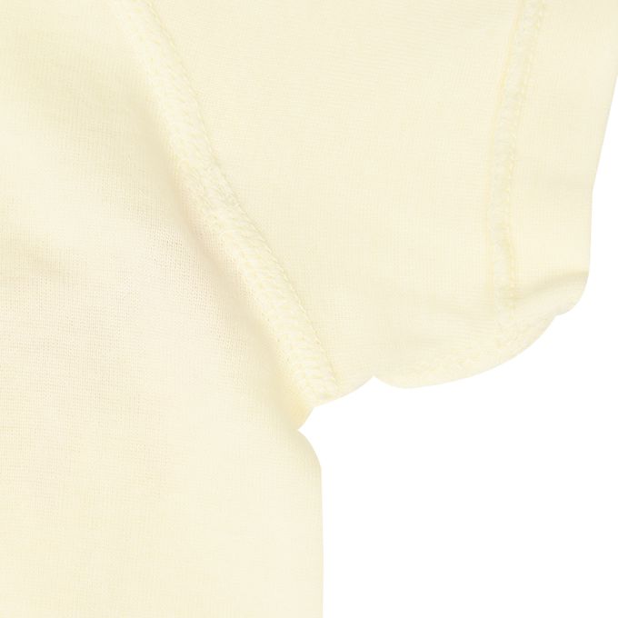 akachan honpo - 新生兒內衣6件組-短袖&7分袖 按扣款-黃色