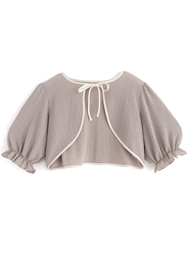 日本 GRL - 雲朵泡泡布前綁帶兩件式洋裝-經典黑 (F)