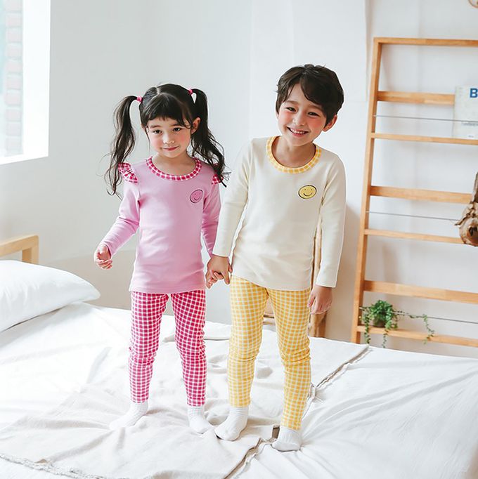 正韓 Puco - 超優質嬰幼兒/兒童長袖有機純棉家居服/睡衣-粉色甜心