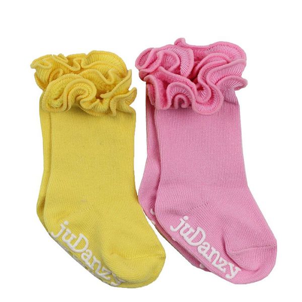 美國 juDanzy - 長襪兩入組-黃/粉紅