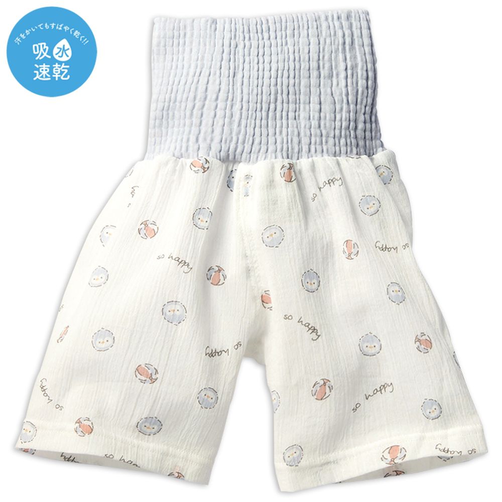 幼兒家居褲 附肚圍-企鵝-淺藍色