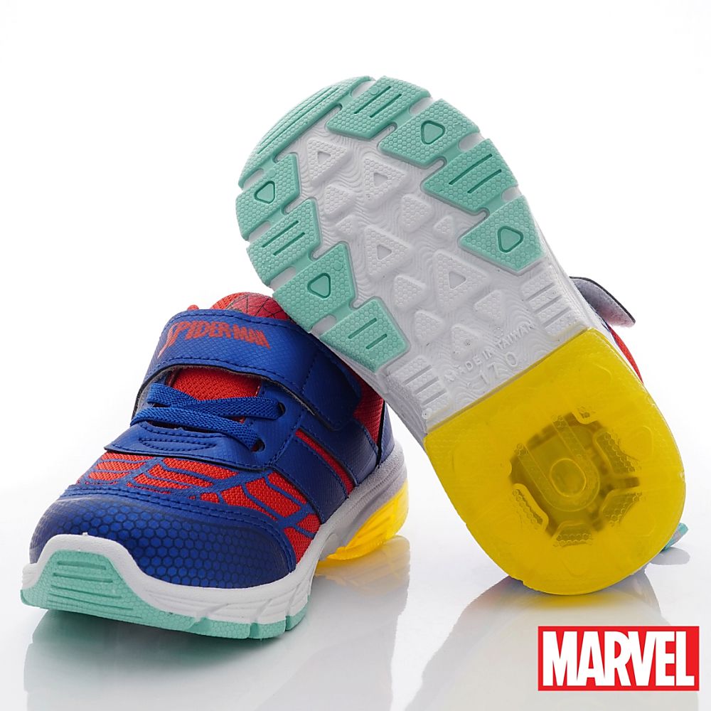 漫威MARVEL - 台灣製蜘蛛人電燈運動鞋(中小童段)-運動鞋-紅藍