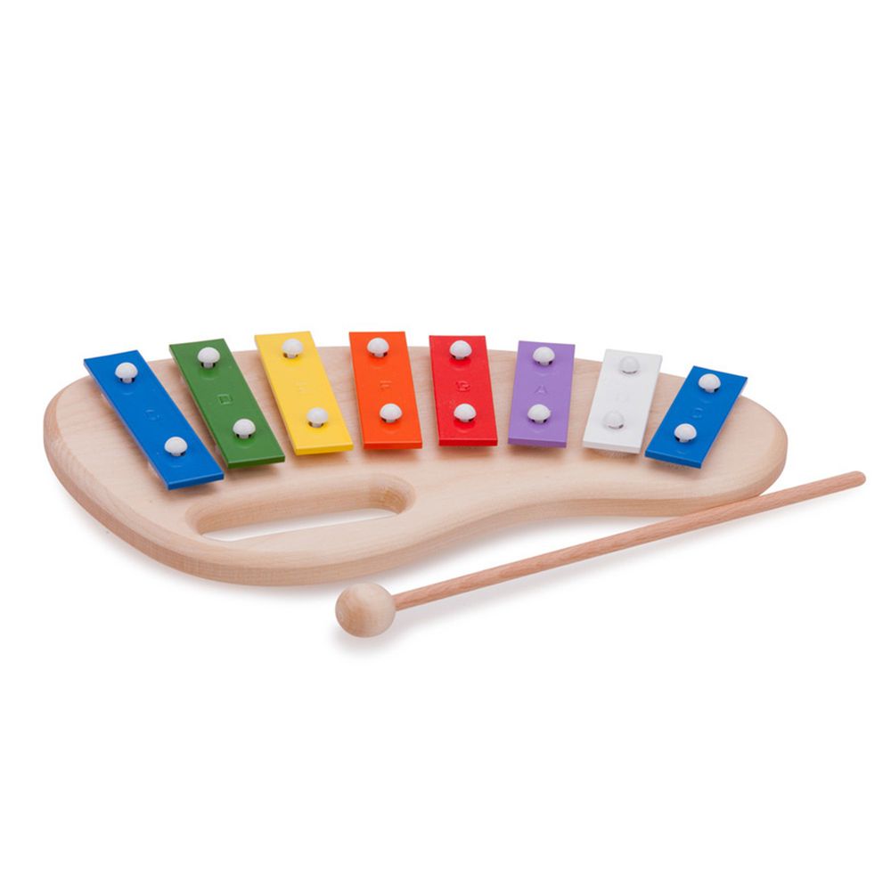 荷蘭 New Classic Toys - 幼兒8音彩虹敲敲鐵琴