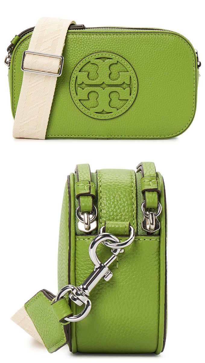 TORY BURCH - 撞色皮革相機包 (綠色)