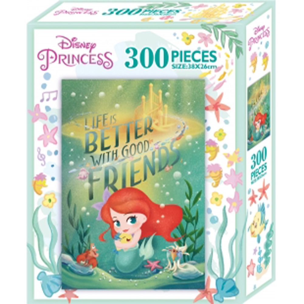 迪士尼公主300片盒裝拼圖─-小美人魚(L)
