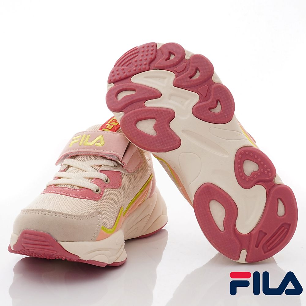 FILA - 復古老爹運動鞋款(中大童段)-運動鞋-米桃