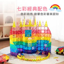 小牛津 - 鑽彩透光磁力片-120pcs-(4D鑽感切割/加厚磁力工藝/STEAM玩具)