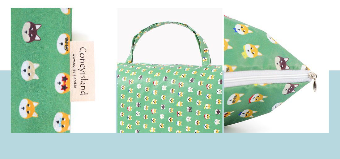 韓國 Coney Island - 雙面防水睡袋收納袋-領巾柴犬 (77.5X42.5cm)