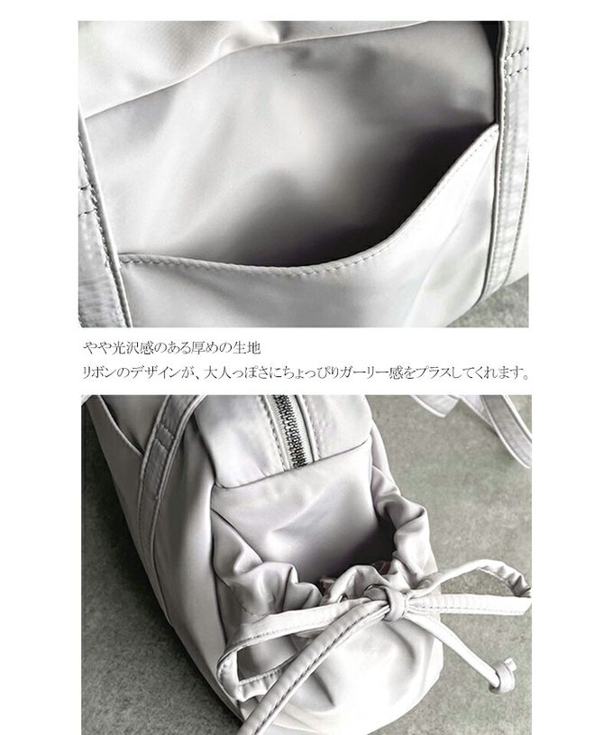 日本 Classical Elf - 輕盈可愛蝴蝶結肩背波士頓包-黑