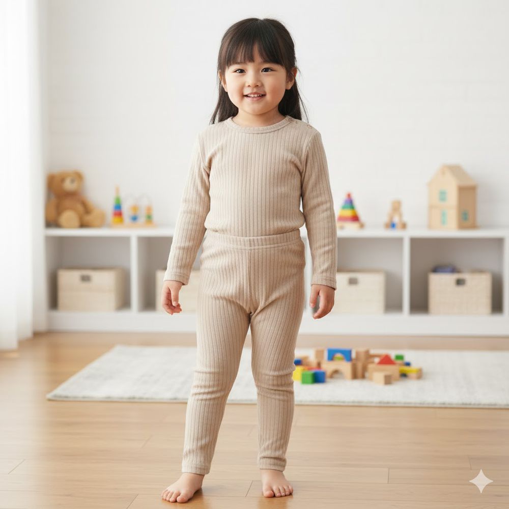 10分軟綿彈性內搭褲--咖啡色