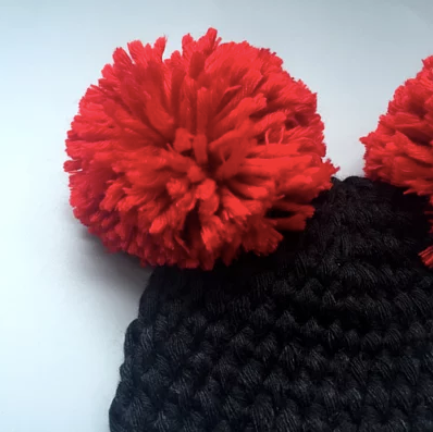 日安朵朵 - 嬰童針織毛線帽 - 大明星M先生 (0-12個月)