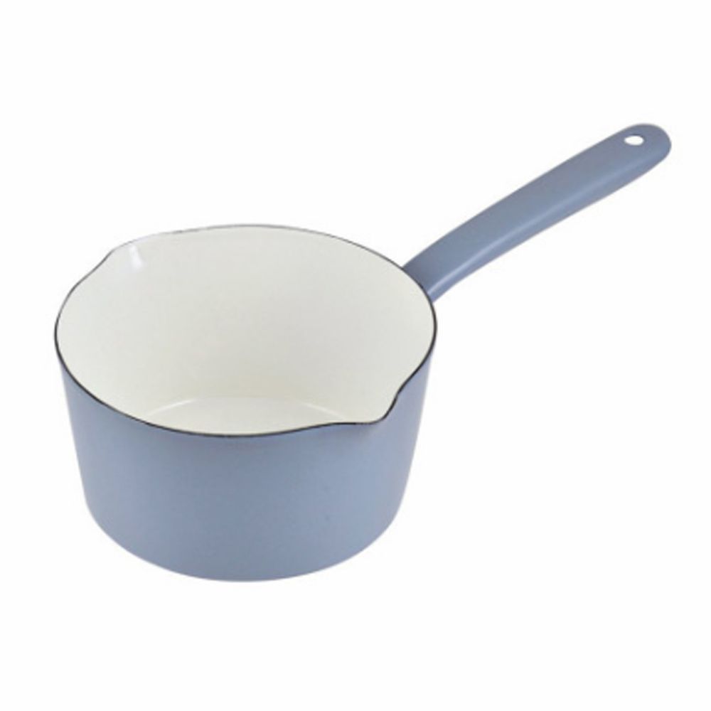 日本 Pearl 金屬 - 琺瑯單柄牛奶鍋-淡天藍 (15cm)