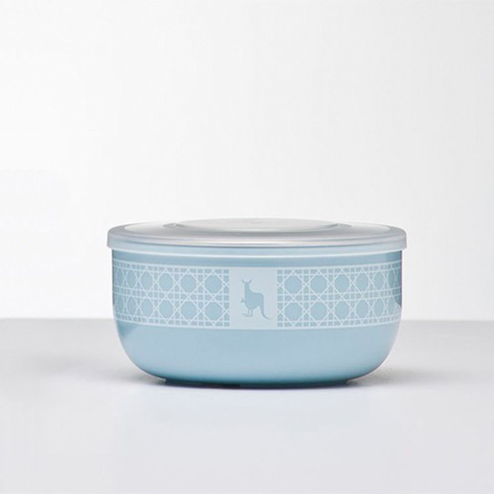美國 Kangovou - 不鏽鋼安全兒童餐具-點心碗-野莓藍 (10*10*5(長*寬*高))