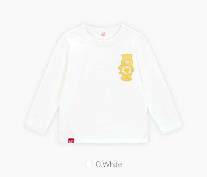 韓國 Care Bears - 聯名款彩虹熊印長袖上衣-白