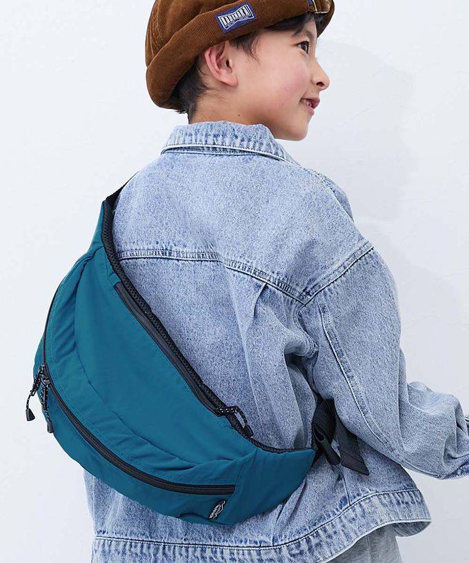 日本 devirock - 飽和色大容量側揹腰包(親子通用)-耀眼紫 (約17x43x11cm)