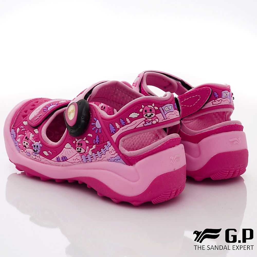 G.P - 護趾磁扣兒童涼鞋(中小童款)-桃紅