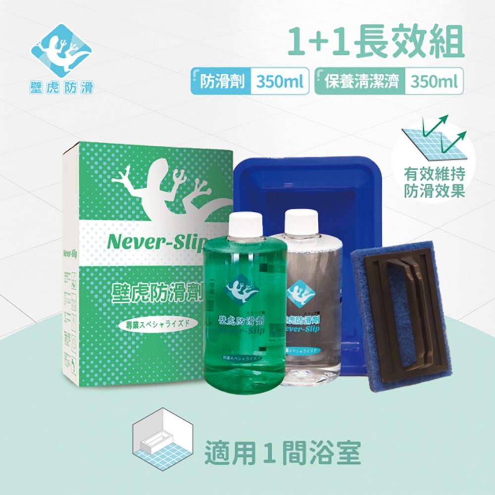 壁虎防滑 Never-Slip 防滑清潔長效組-綠盒