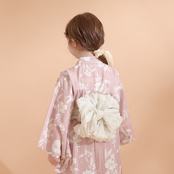 日本 Lycee mine - 粉彩浪漫夏日女孩浴衣-花草-粉紅