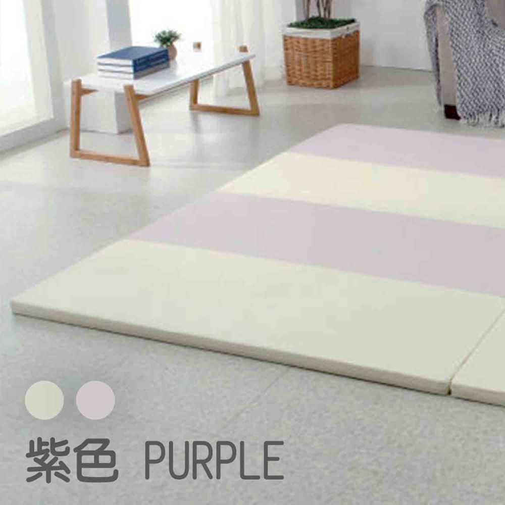 Mirabell - [韓國原廠]摺疊軟墊地墊遊戲地墊-紫色 (200 x 140 x 4 cm)-加贈一組PU果凍止滑墊