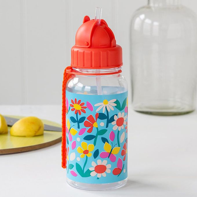 英國 Rex London - 兒童Tritan™吸管水瓶-蝴蝶花園(500ML)