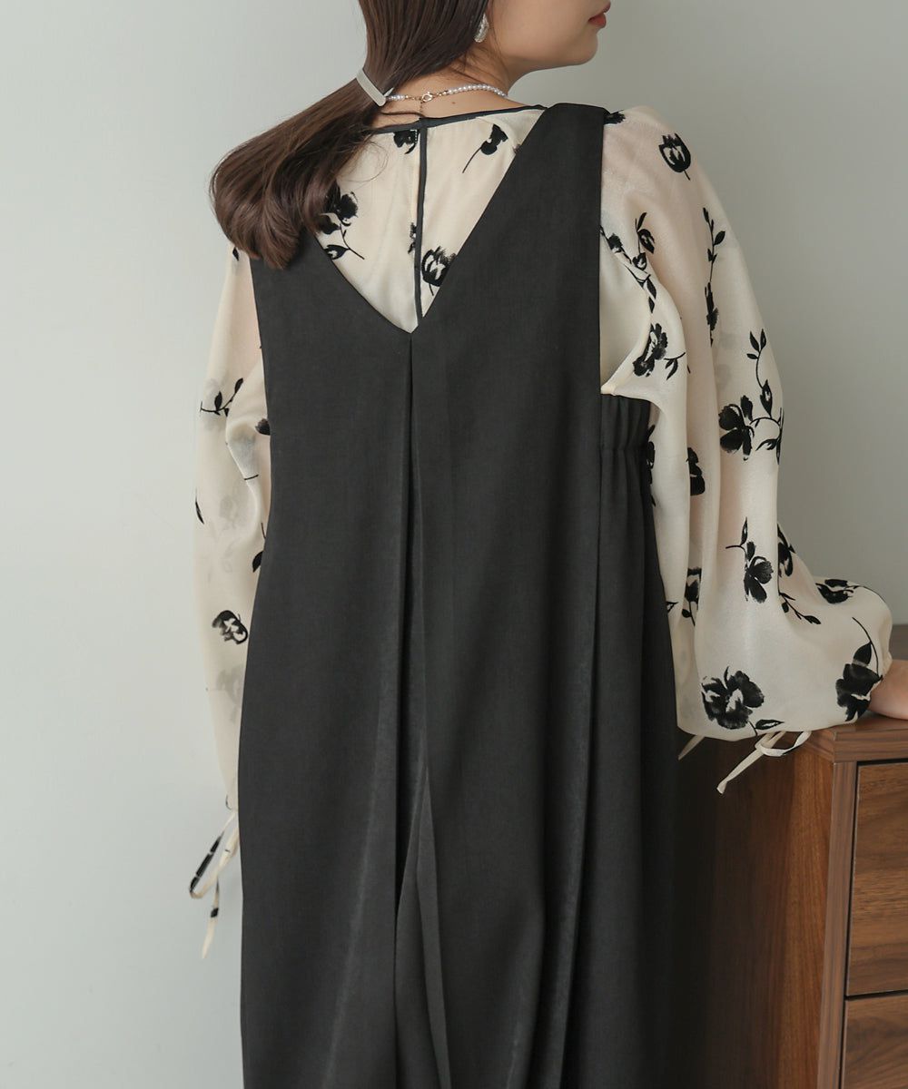 日本 Bab - 2WAY側鬆緊修身背心裙-黑