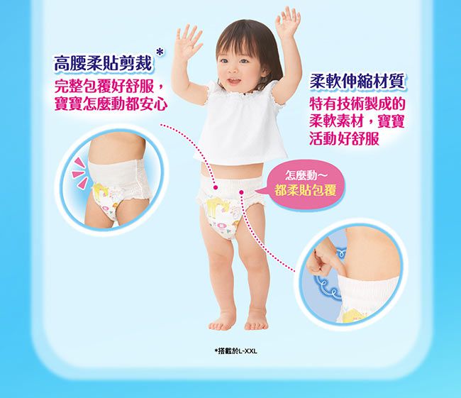 滿意寶寶 - 日本頂級超薄紙尿褲男用-褲型 (L)-(44片 x 4包/箱)