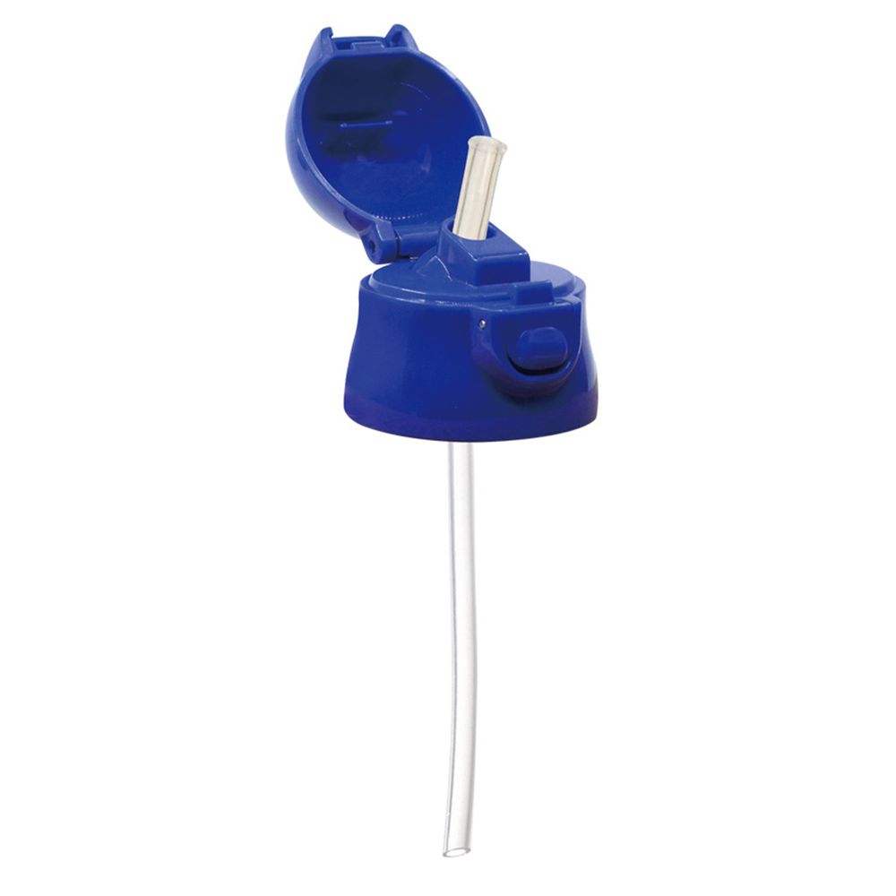 日本 SKATER - 兒童吸管不鏽鋼保溫瓶(360ml)-上蓋組(含吸管)-深藍