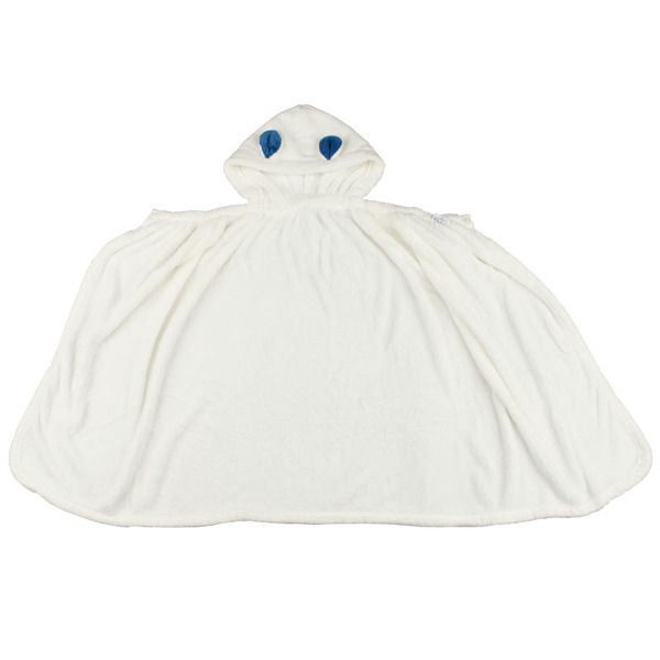 akachan honpo - 動物造型連帽吸水披巾-白熊-白色 (衣長60cm)