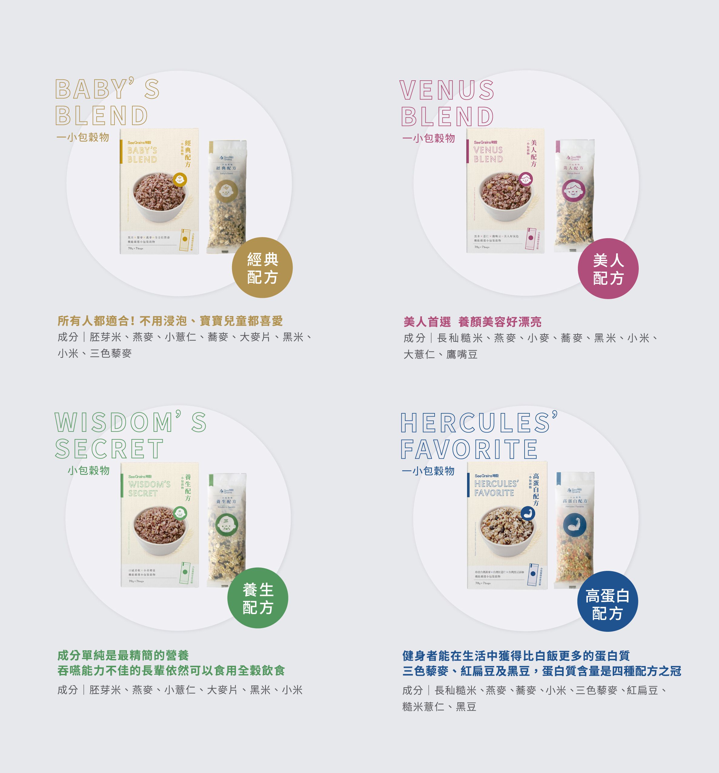 晰穀 - 『1元試吃』一小包穀物｜經典美人體驗組(70gx2包入)