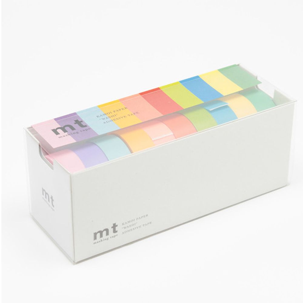 日本文具代購 - MT 日本製紙膠帶超值多入組-純色10色-15mm