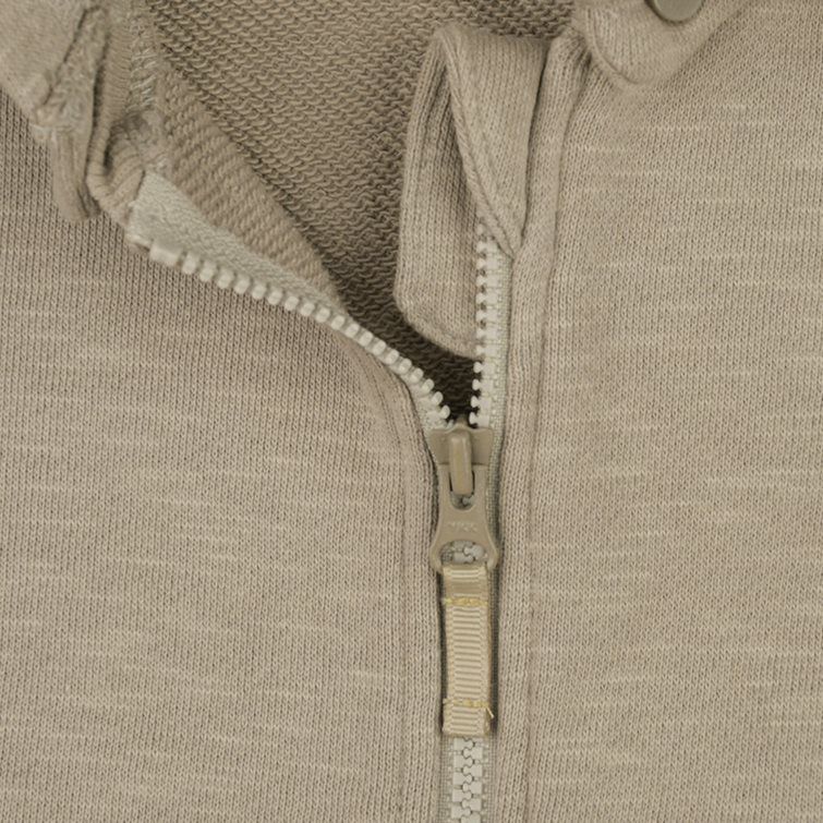 akachan honpo - 連帽外套 粗節紗-毛圈內裡-咖啡色