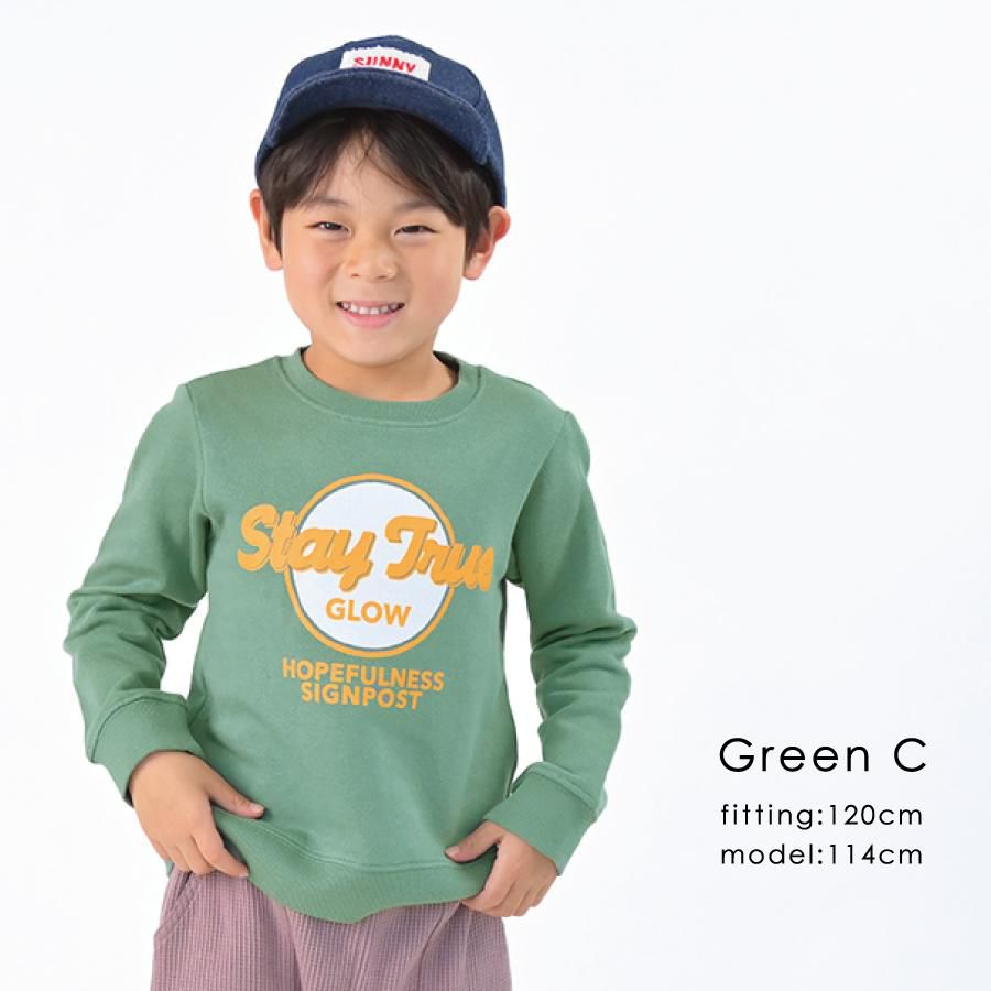 日本 evercloset - 純棉印花圓領長袖上衣-熊熊-摩卡