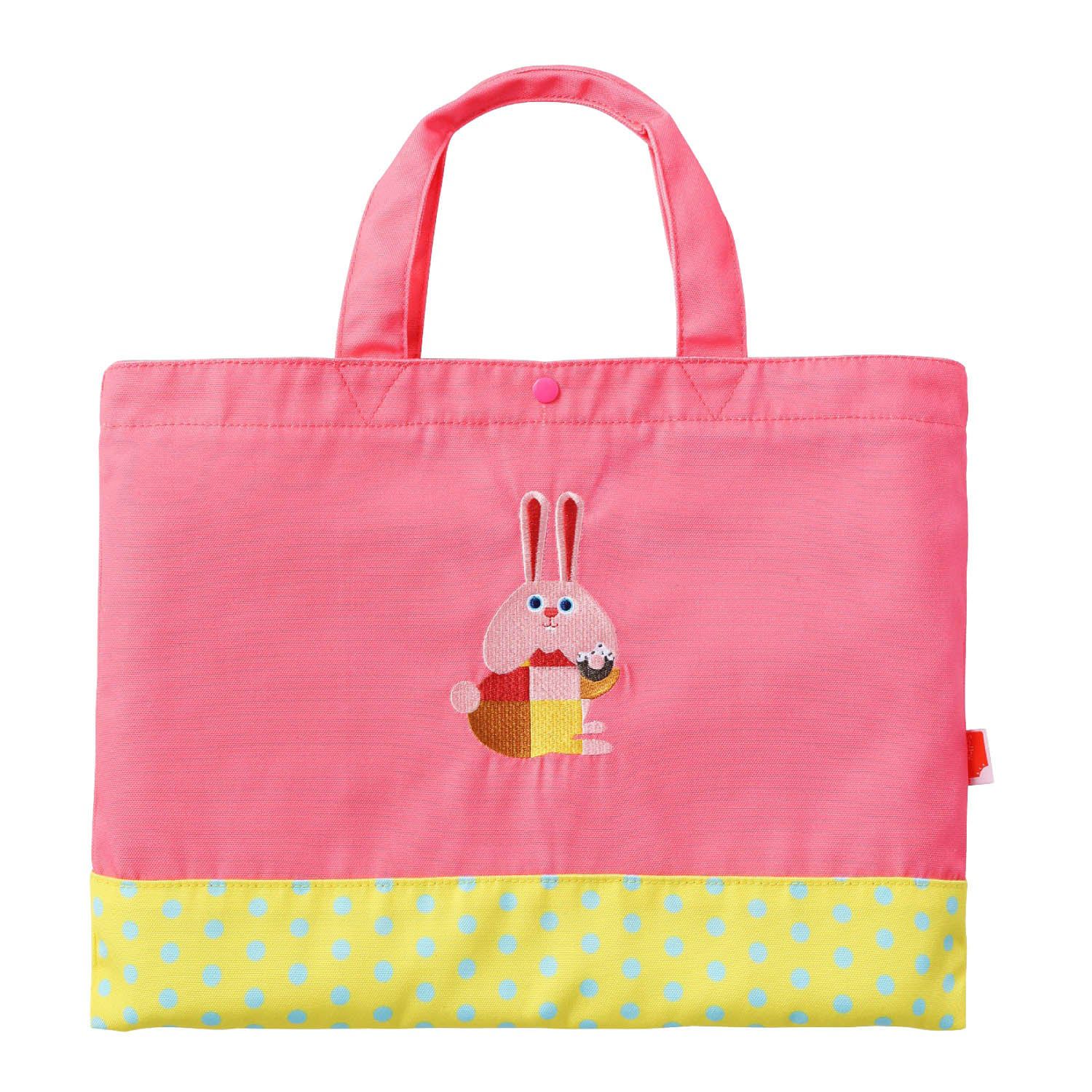 日本千趣會 - 大容量動物圖案上學手提/肩背包-松鼠-黃 (約43.5x33cm)