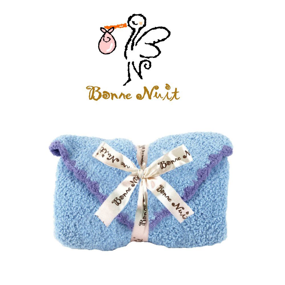 送子鳥寶寶毯-海鷗藍/薰衣草紫