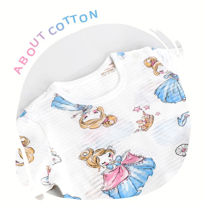 韓國 Mellisse - 韓製輕薄透氣7分袖家居服(無螢光棉)-玻璃鞋公主