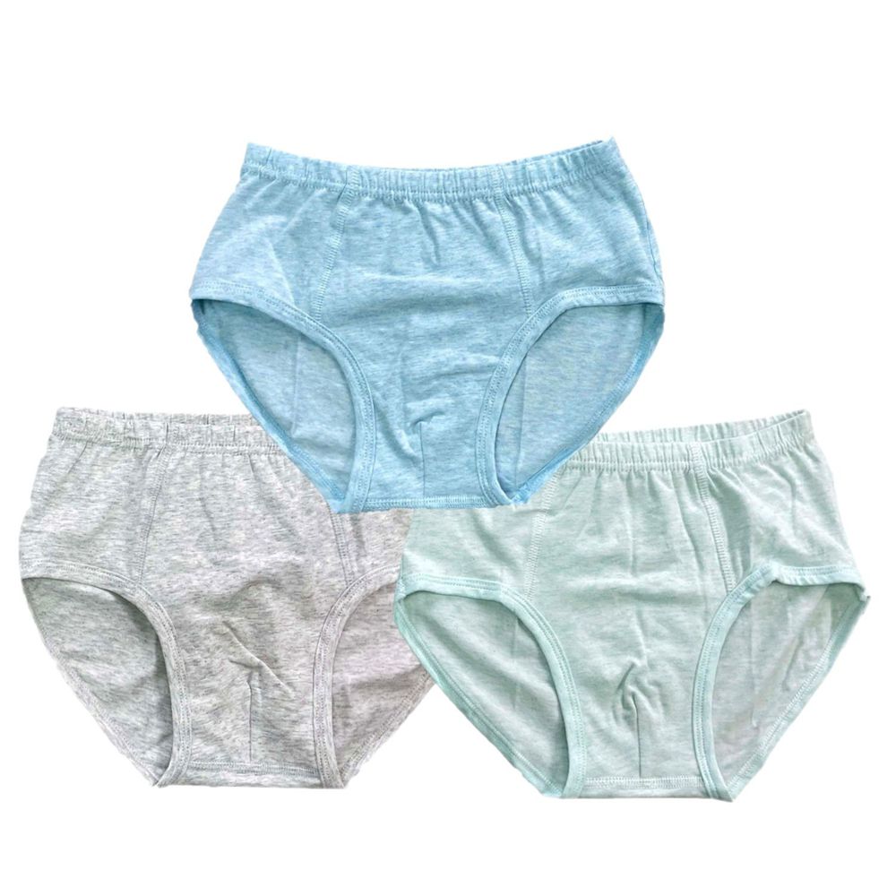 AirPower - 男童彩棉彈性內褲-藍灰/藍綠(隨機出貨)