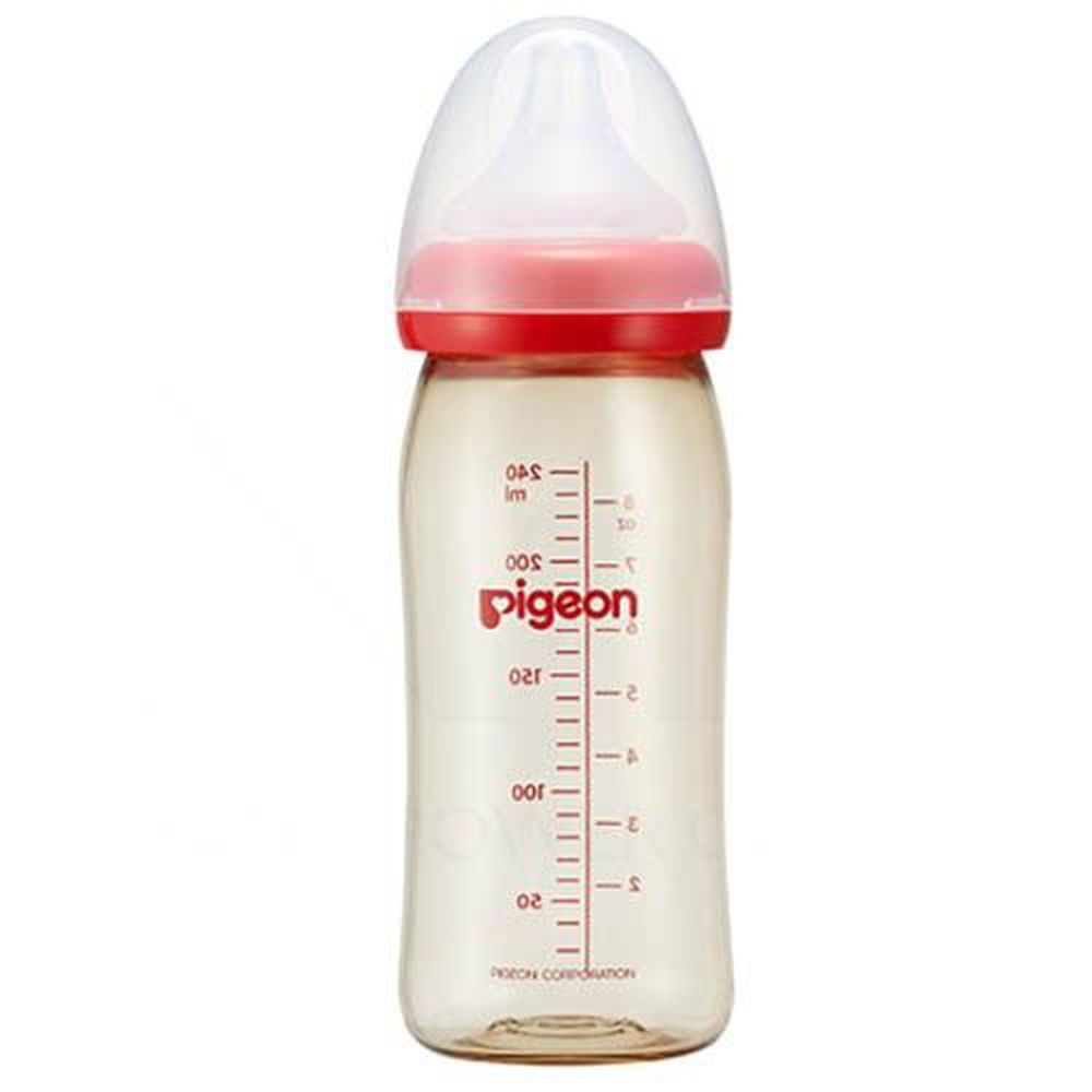 貝親 Pigeon - 母乳實感PPSU寬口奶瓶-大紅色 (240ml)-L奶嘴