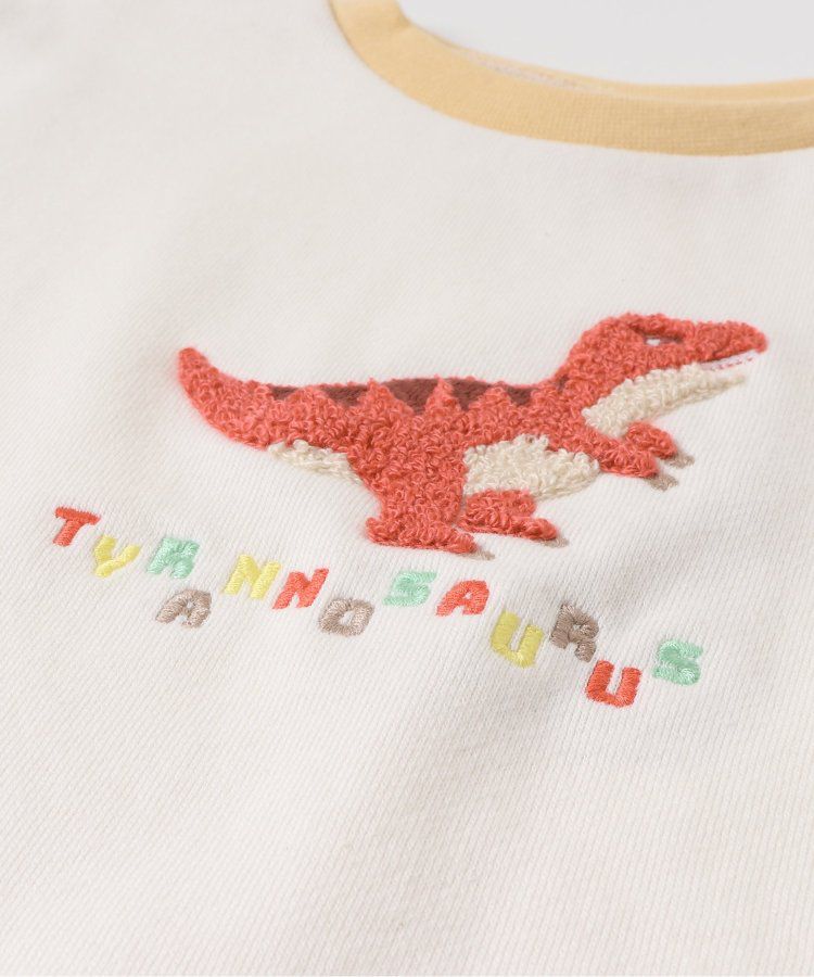 日本 apres les cours - 刺繡童趣印花圓領長袖上衣-草莓蛋糕-摩卡