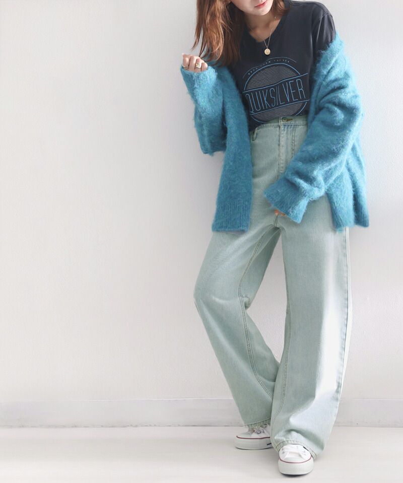 日本 Classical Elf - 100%棉 厚磅丹寧繭型長褲-米杏